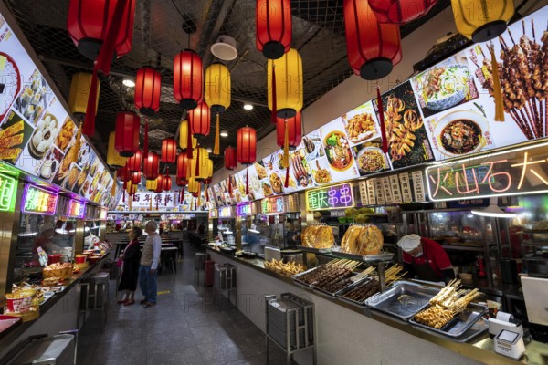 Food court, street food, Asian food, Yuyuan Bazar, Yu Yuan, Yu Garden, Old Town, Shanghai, People's Republic of China