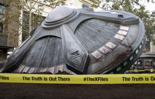 A general view of the atmosphere during the FOX's 'The X-Files' UFO sighting and premiere episode screening held at the Grove in Los Angeles, USA on January 22, 2016