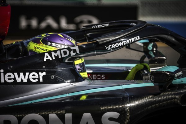MELBOURNE, AUSTRALIA, MARCH 24: Lewis Hamilton of Great Britain drives the Mercedes AMG Petronas F1 Team W15 during the 2024 Australian Grand Prix at Albert Park in Melbourne, Australia, Oceania