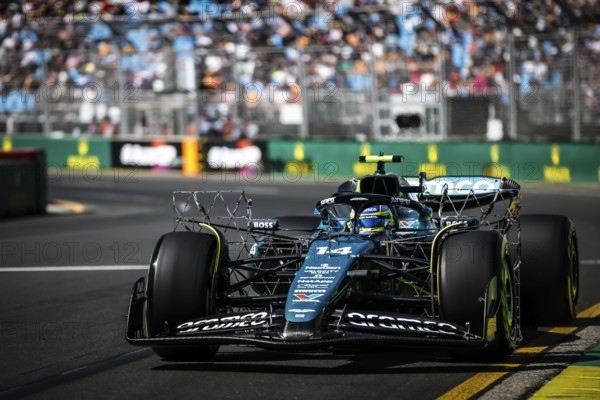 MELBOURNE, AUSTRALIA, MARCH 22: Fernando Alonso of Spain drives the Aston Martin AMR24 Mercedes during first practice at the 2024 Australian Grand Prix at Albert Park in Melbourne, Australia, Oceania