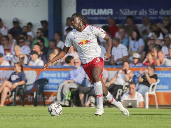 French footballer Ibrahima Konate RB Leipzig in a test match at FC Grimma on 20.07.2018, French footballer Ibrahima Konate RB Leipzig in a test match at FC Grimma on July 20th, 2018