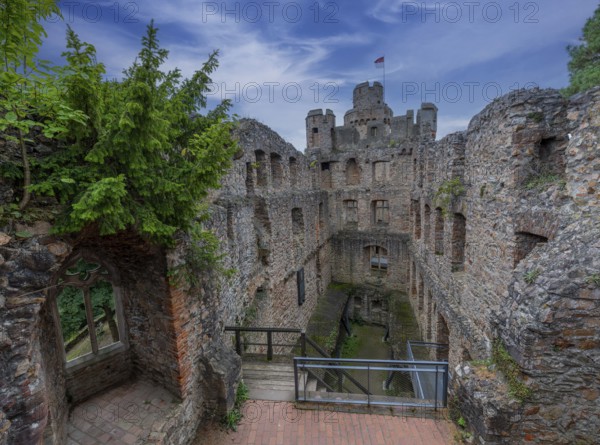 Auerbach Castle on the Bergstrasse, castle ruins, Bensheim, Hesse, Germany, Europe