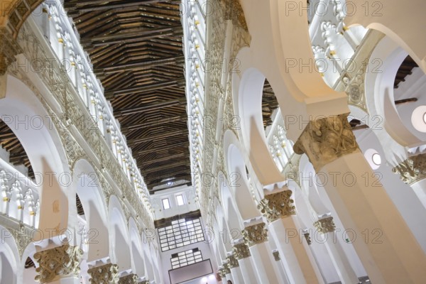 Catholic Church of Santa Maria La Blanca, former Jewish synagogue Ibn Shushan, Toledo, Spain, Europe