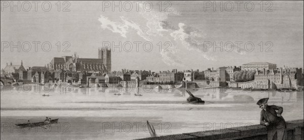 View of Westminster, London, England, ca. 1754