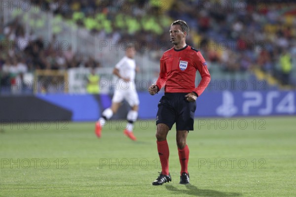 Sofia, Bulgaria - August 17, 2016: Football referee Mark Clattenburg is on Bulgaria's national stadium during the match between PFC Ludogorets 1945 and FC Victoria Pilzen