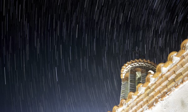 Stars timelapse of a church