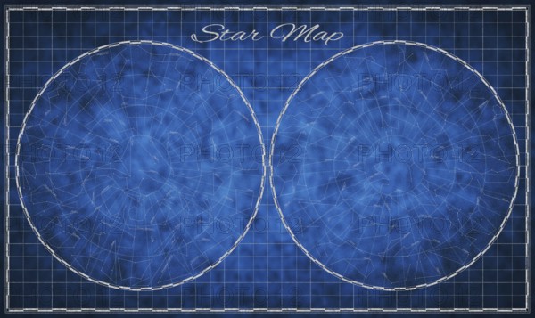 High detailed Star Map with names of constellations