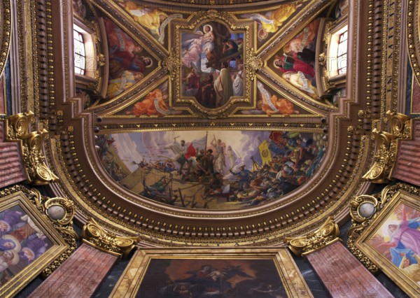 Religious images on the church ceiling