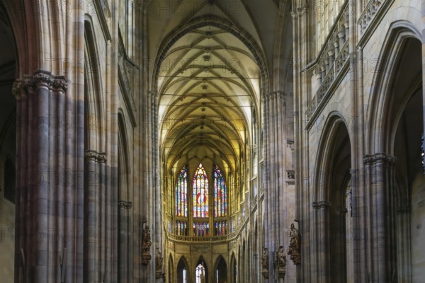 Interior of st. Vitus Cathedral, Prague, Czech republic
