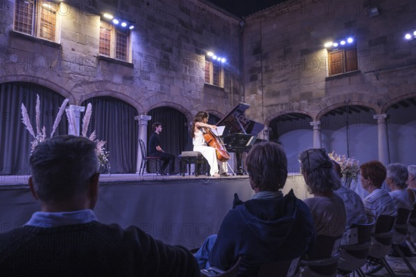 Integral sonatas for cello and piano, Brahms, Zuzanna Sonowska cello, Magí Garcías piano, Brahms Pollença Festival, Majorca, Balearic Islands, Spain, Europe