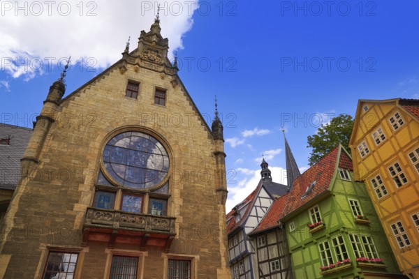 Church Quedlinburg facade in Harz Saxony Anhalt Germany