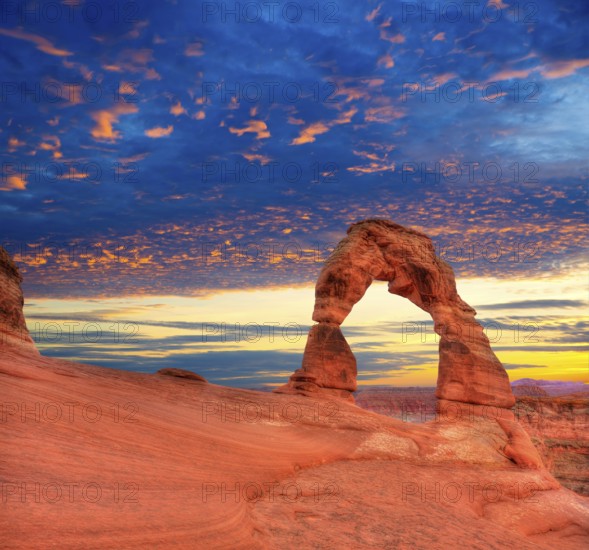 Arches National Park Delicate Arch sunset in Moab Utah USA photo mount