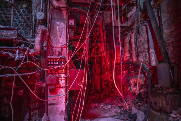 Old abandoned paper factory. Historic and typical factory building as a lost place. Destruction and decay are damaging the substance. Original machines and objects can be found here in Sweden