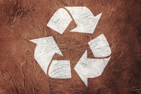Recycle symbol on Grunge background. Vintage style