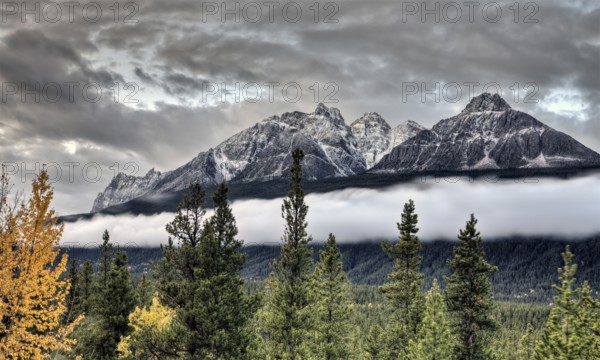 Scenic View Rocky mountains Alberta Canada Jasper Highway