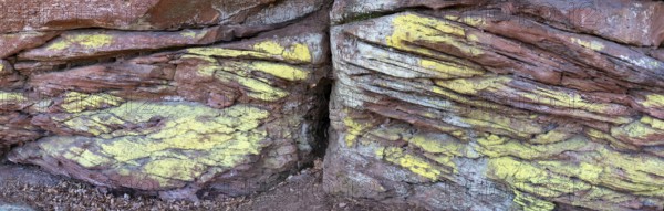 Detail of Geiersteinfelsen, Geierstein, sandstone, Palatinate Forest, panoramic photo, Bruchweiler-Bärenbach, Rhineland-Palatinate, Germany, Europe