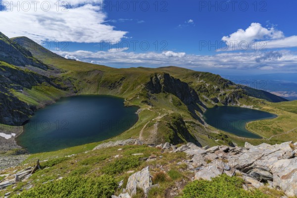 The Seven Rila Lakes in the Rila Mountain, Bulgaria, Europe