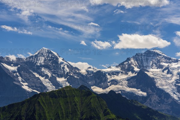 Panoramic view of the Alps in Switzerland