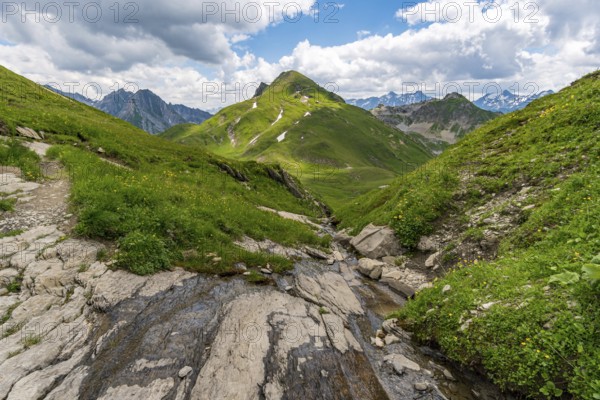 Fantastic hike in the Lechquellen Mountains in Vorarlberg Austria near Lech, Warth, Bludenz