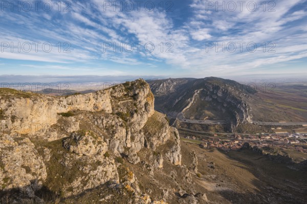 Mountain landscape of Pancorbo gorge in Burgos, Spain, Europe