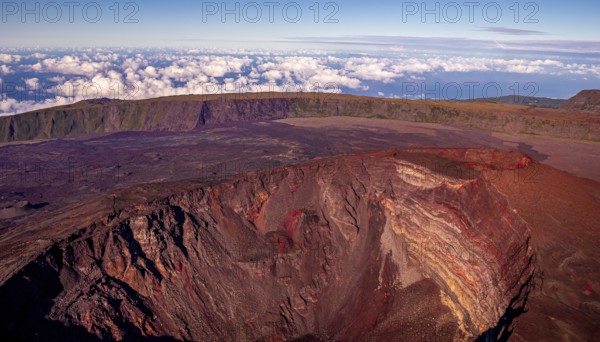Piton de la Fournaise volcano, Reunion island, indian ocean, France, Europe