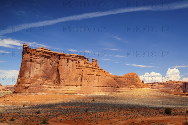 Beautiful rock formations in Arches National Park, Utah, USA, North America