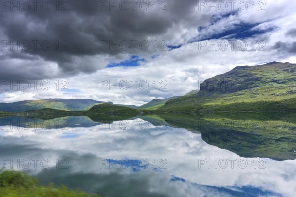 Fascinating natural landscape in Jotunheimen in the summertime in Norway. Great natural landscape in Jotunheimen in the summertime in Norway