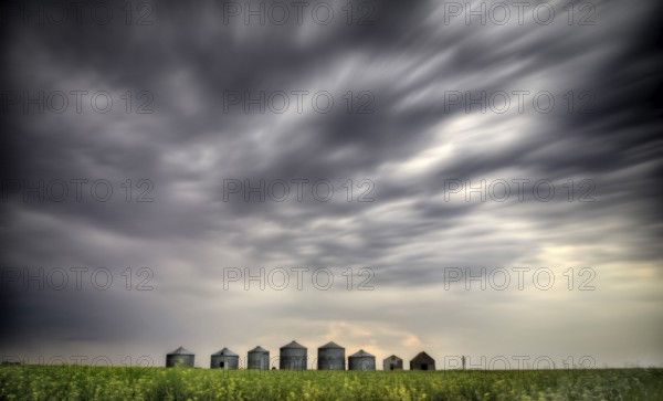 Storm Clouds Canada rural countryside Prairie Scene