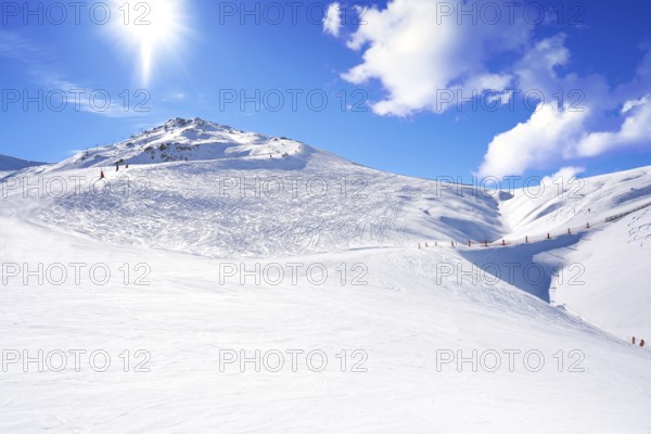 Cerler sky area in Pyrenees of Huesca at Spain