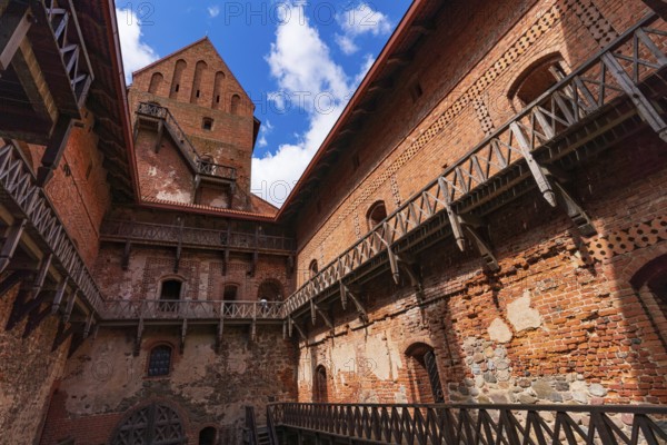 Trakai Island Castle on Lake Galve in Trakai, Lithuania, Europe