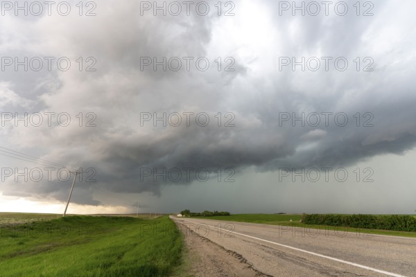 Prairie Summer Storms Saskatchewan Canada Ominous danger