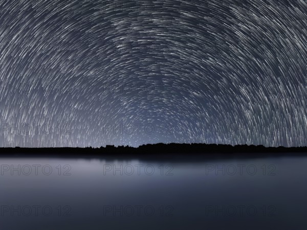 Star Trails over Night sky. Night sky startrails