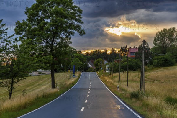 Stiege in the Harz sunset