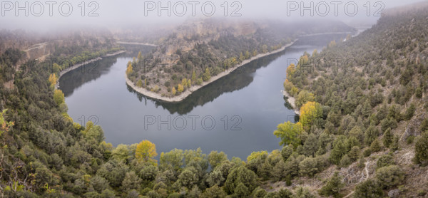 Meander, Las Hoces del Río Duratón Natural Park, Segovia province, Spain, Europe