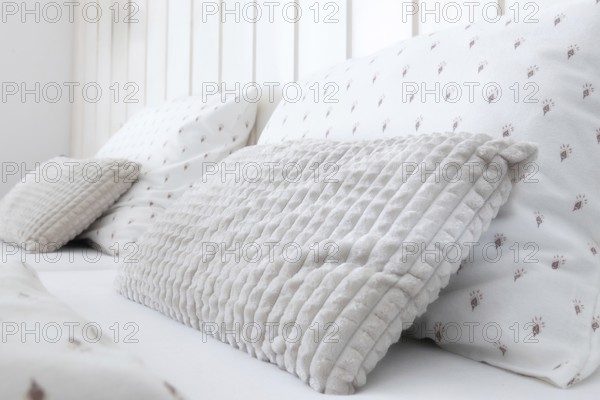 Comfortable soft pillows on the bed, guest accommodation ready