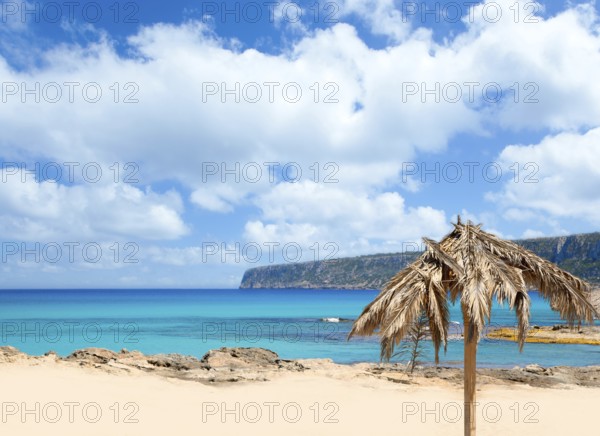 Belearic Formentera Escalo beach white sand and turquoise water