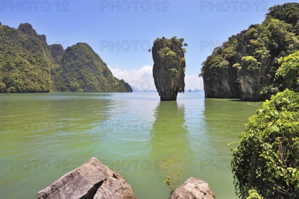 The magnificent island of James Bond. Island-vase in the greenish water of the southern seas. Thailand