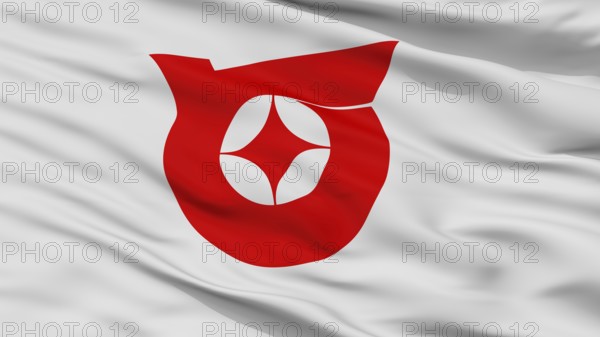 Toda City Flag, Country Japan, Saitama Prefecture, Closeup View, 3D Rendering