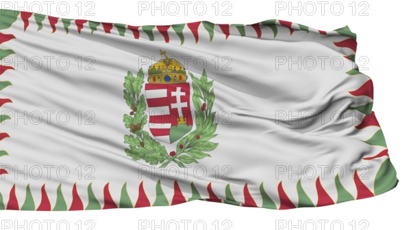 Hungary War Flag, Isolated On White Background