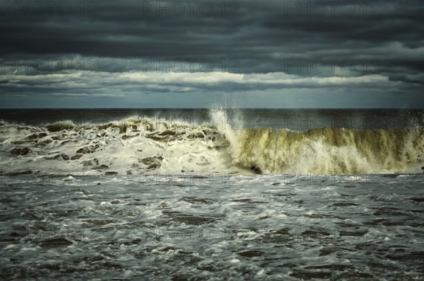 Large wave during a storm on the Black Sea Varna, Bulgaria, Europe