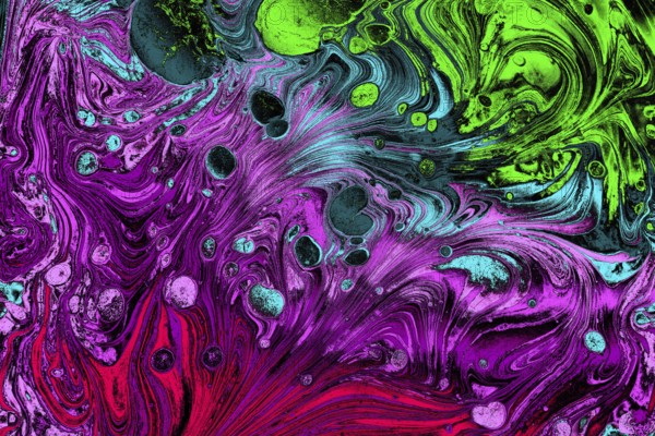 Ebru marble effect surface pattern design for print