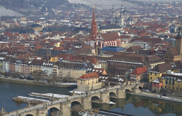 Cityscape of Würzburg with old bridge, Bavaria, Germany Würzburg, Germany, Europe