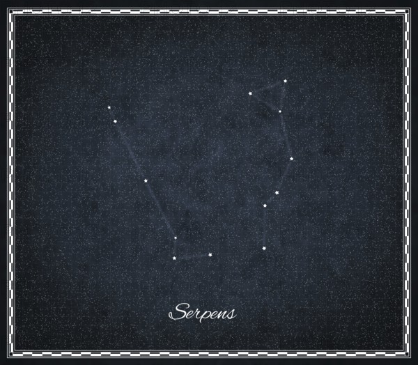 Serpens star constellation, Night sky, Cluster of stars, Deep space, Serpent, Snake constellation