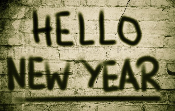 Hello New Year Concept