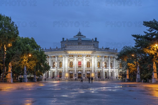 The Burgtheater at dusk, Vienna, Austria