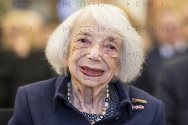 Margot Friedländer (Holocaust survivor) at the awarding of honorary citizenship to Friede Springer in the Rotes Rathaus, Berlin, 26/02/2025