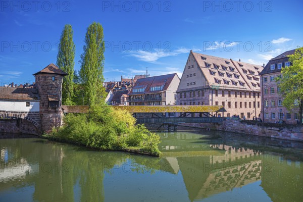 Pegnitz and Henkersteg in Nuremberg, Germany