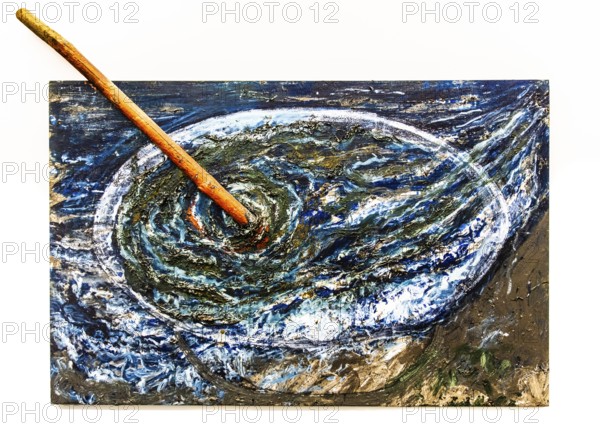 Sea Soup, 1984, mixed media on canvas, exhibition Miquel Barcelo, Vida y Muerte, Museum Kueppersmuehle, Duisburg, Germany- Editorial use only