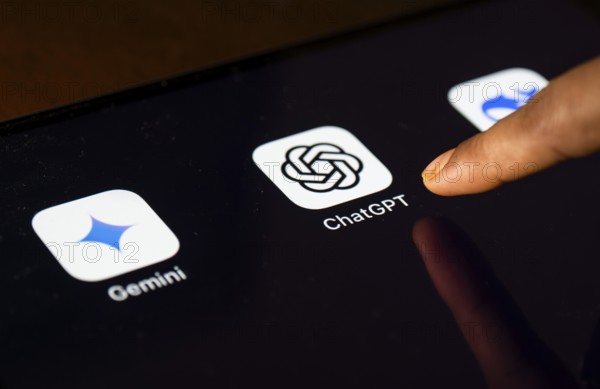 In this photo Illustration a person taps ChatGPT app icon on a tablet device on 24 May 2025 in New Delhi, India