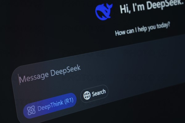 Deepseek on the laptop screen